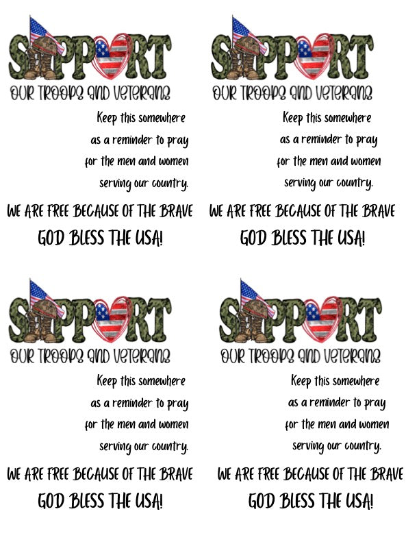 Support our troops w/military men
