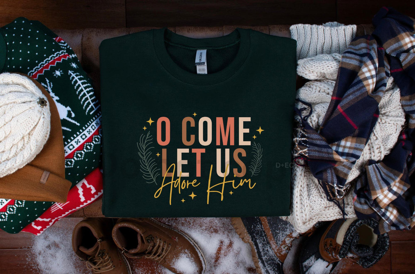 O Come Let Us Adore Him-Sweatshirt