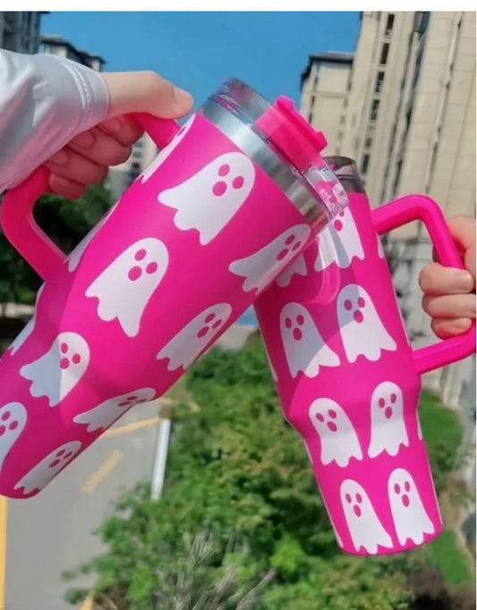 Pink Ghost Tumbler 40oz