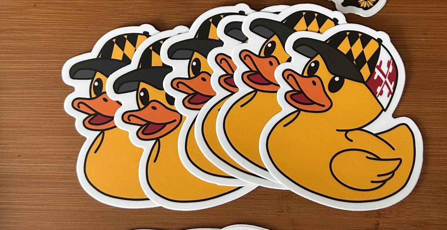 Rubber Duck with MD hat sticker