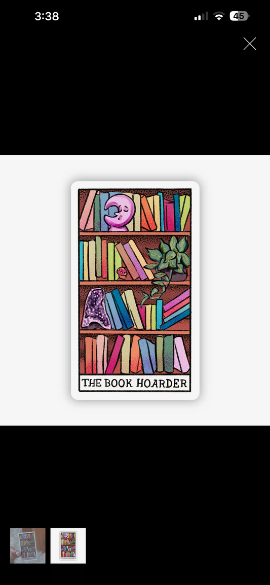 Book Hoarder Sticker