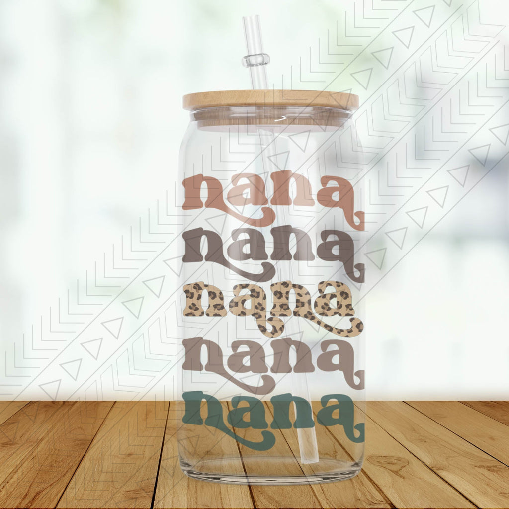 Boho Custom Name Glass Can