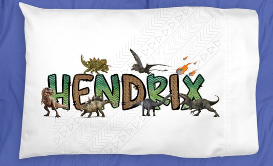 Boy Dino Pillowcase Personalized Pillowcases