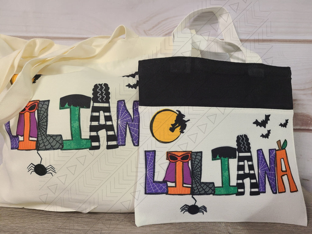 Halloween Name Bag Tote