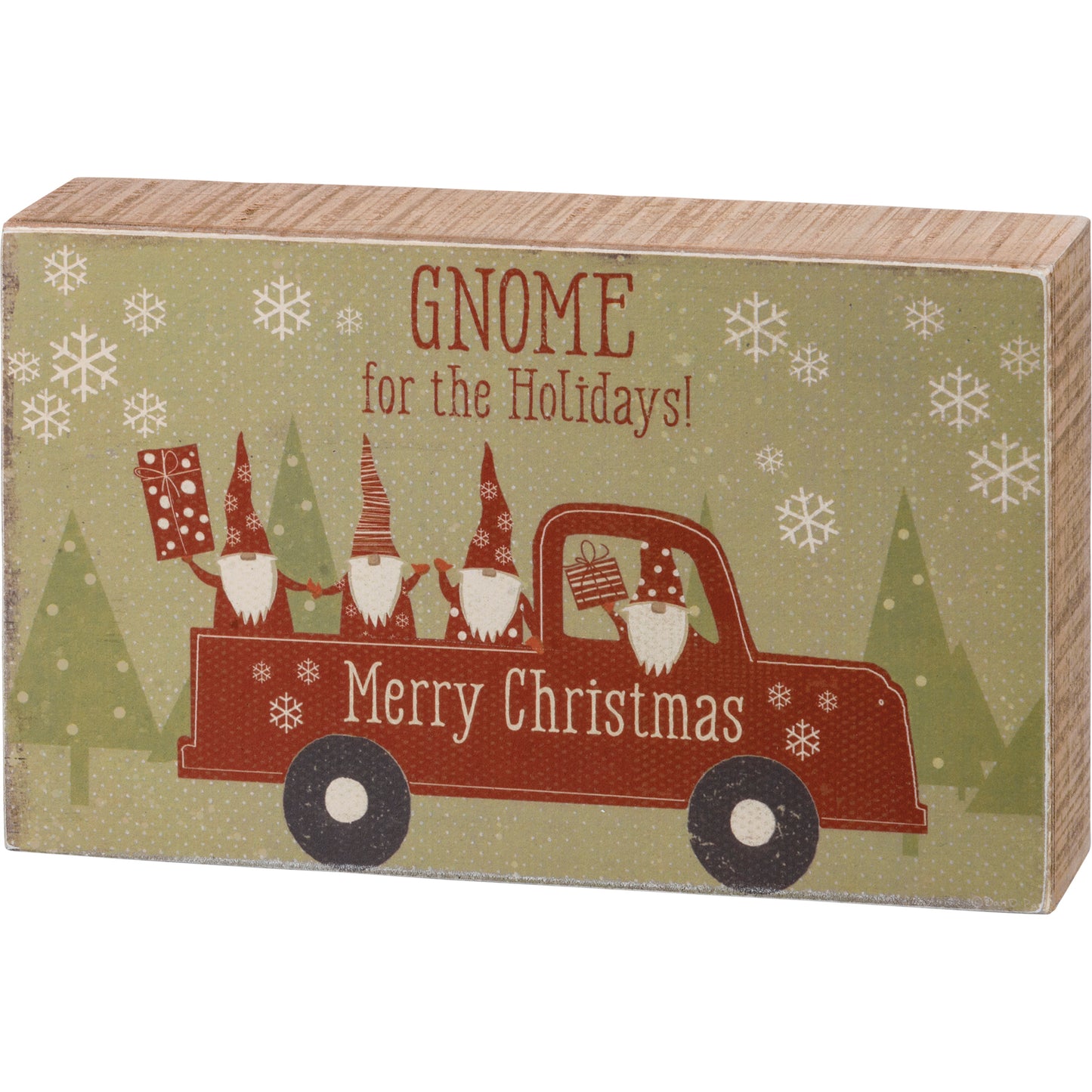 Gnome for the Holidays Block Sign/Shelf Sitter