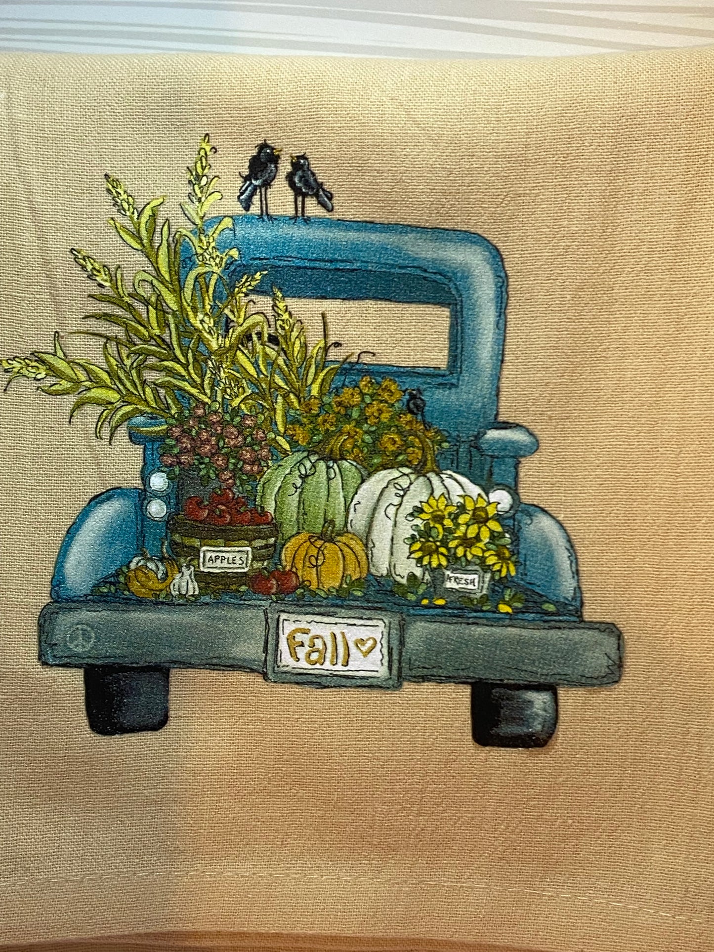 Fall Truck Tea Towel