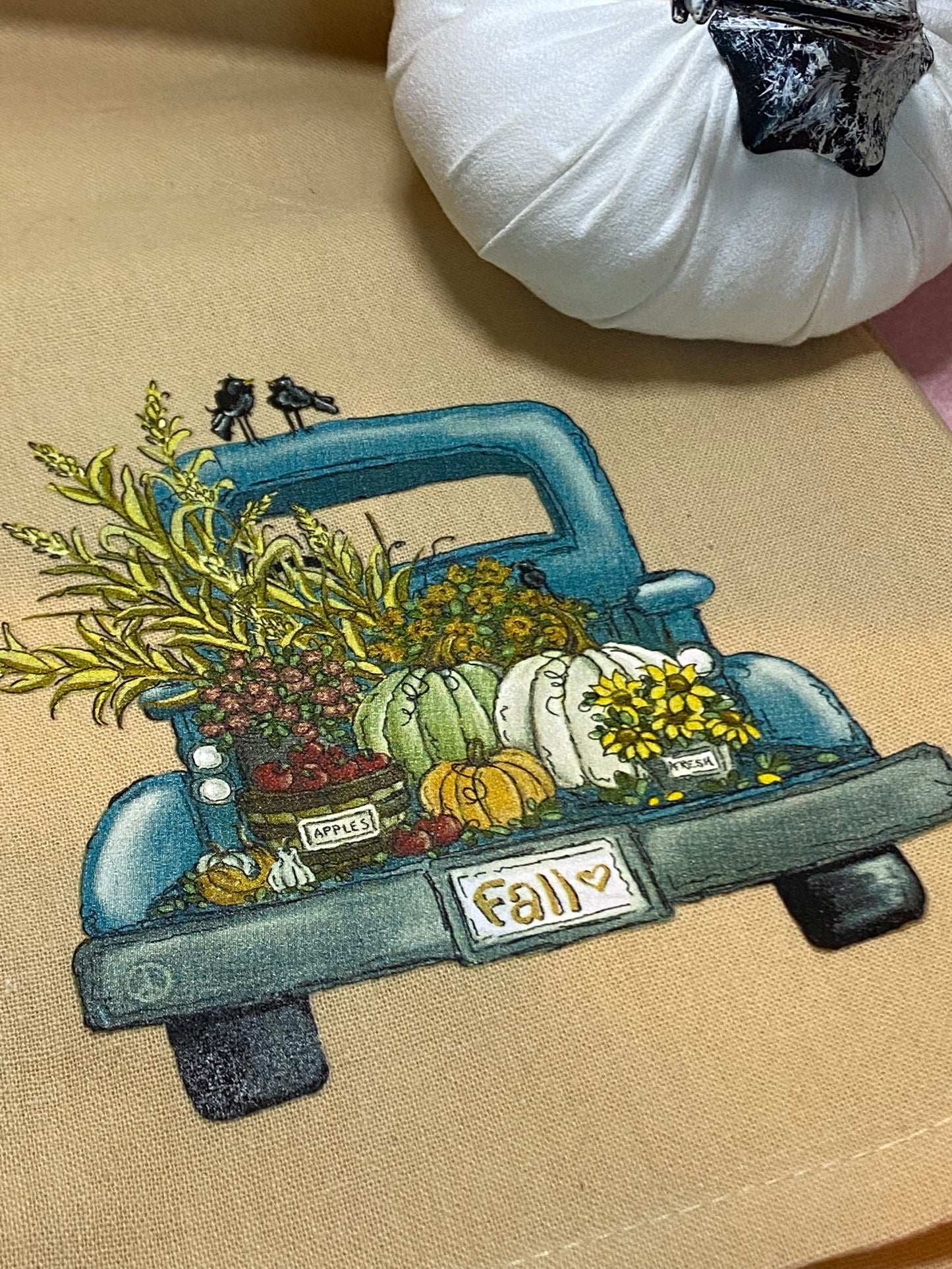 Fall Truck Tea Towel