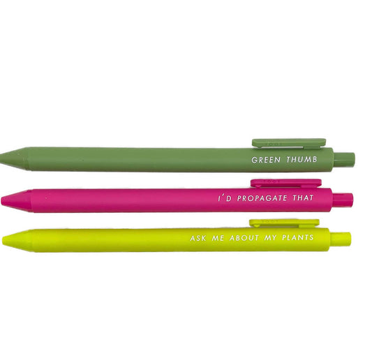 Plant Themed Pen Set/Green Thumb Pen