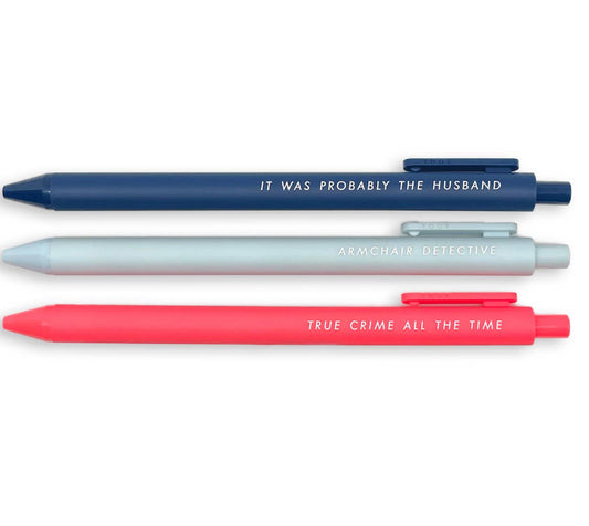 True Crime Themed Pen Set/ID Pens