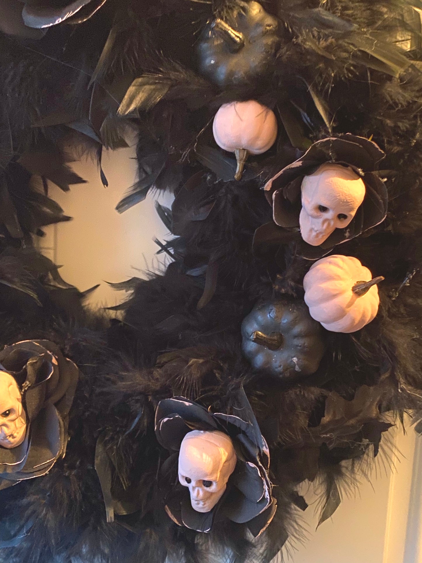 Pink Skull Halloween Wreath